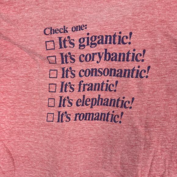 Vintage 70s Atlantic Antic Brooklyn Heather Red Ringer Tee Cotton Poly T-Shirt - Picture 3 of 6